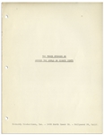 Moe Howard's Script Treatment for ''The Three Stooges Go Around the World in a Daze'', With Working Title ''The Three Stooges Go Around the World on Eighty Cents'' -- 68pp., Very Good Plus